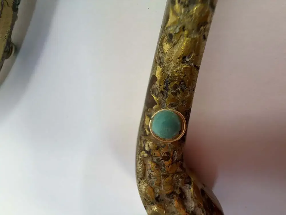Vintage Ornate Brass Letter Opener with Scabbard‎ Marked Turkey